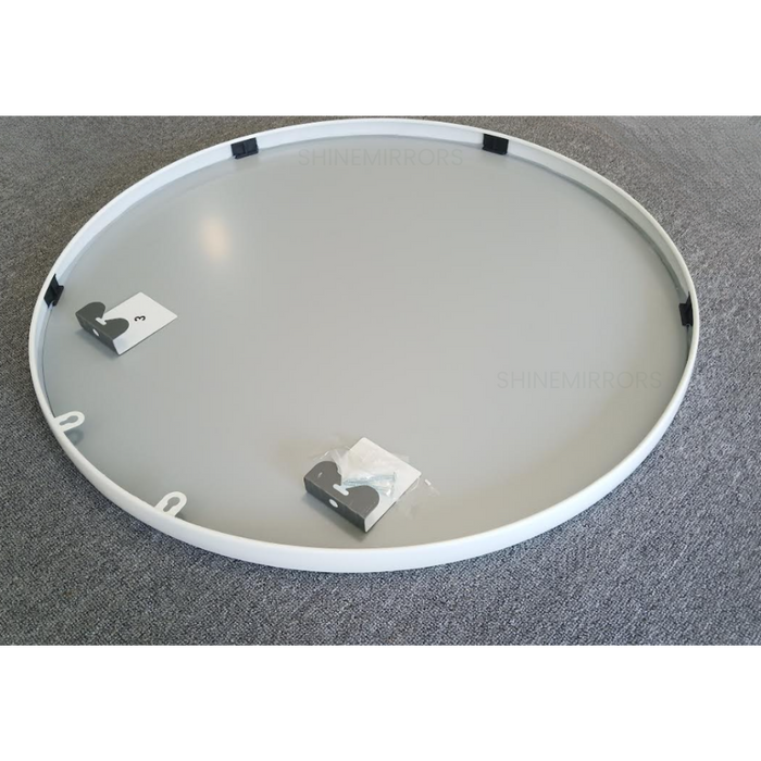 Jude White Round Wall Mirror