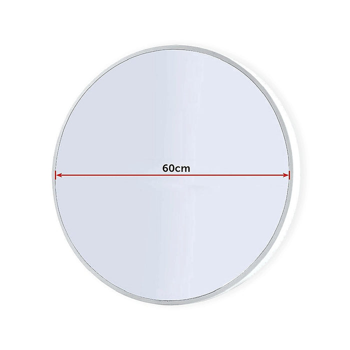 Jude White Round Wall Mirror
