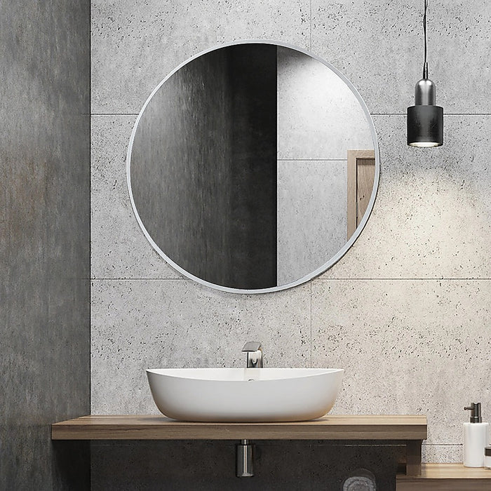 Jude White Round Wall Mirror