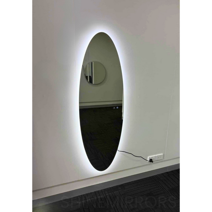 Kaia Oval Backlit LED Frameless Wall Mirror