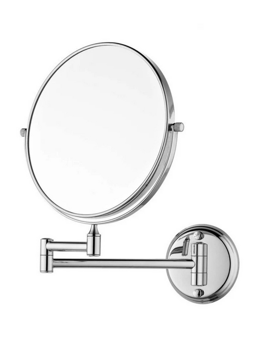 Kourtney Chrome Wall Mount with 1x and 5x Magnification Mirror