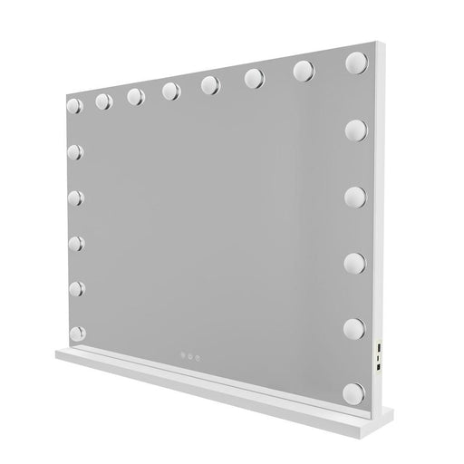 Laddie LED White Rectangular Make-Up Hollywood Mirror