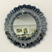 Lassy Round Grey Sparkling Crush Crystal Wall Mirror