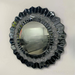 Lassy Round Grey Sparkling Crush Crystal Wall Mirror