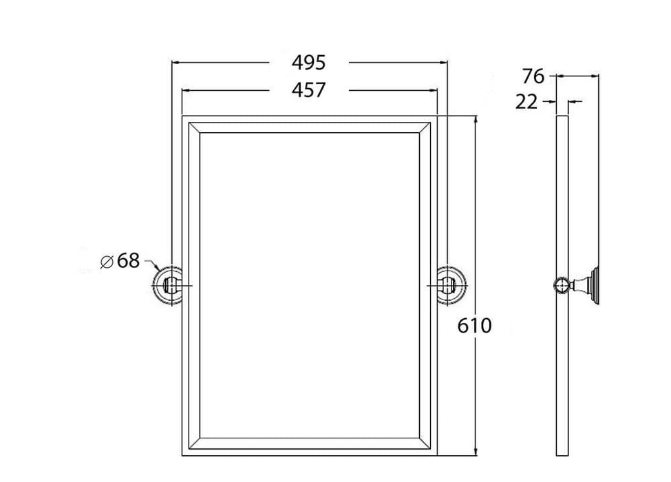 Laura Brushed Brass Wall Mirror