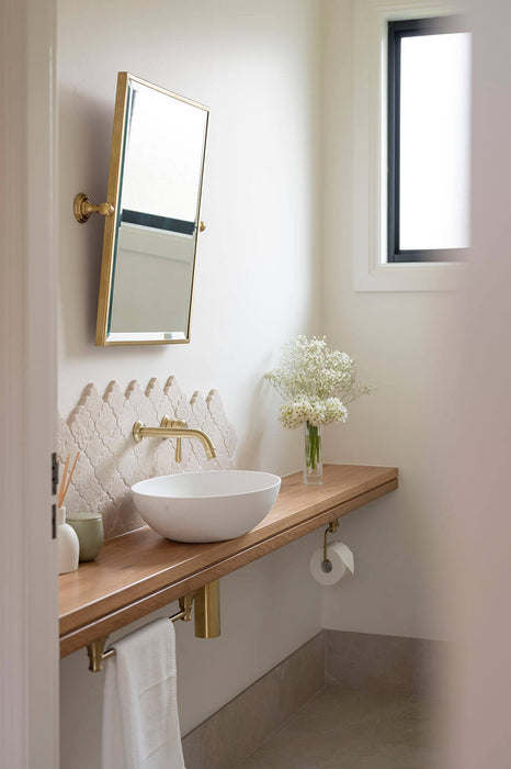 Laura Brushed Brass Wall Mirror