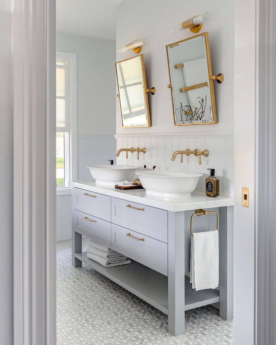 Laura Brushed Brass Wall Mirror