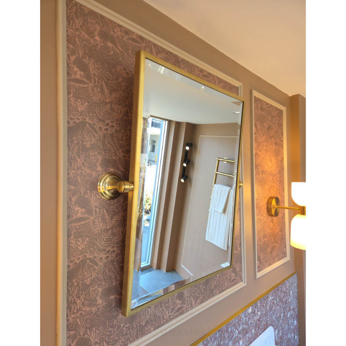 Laura Brushed Brass Wall Mirror