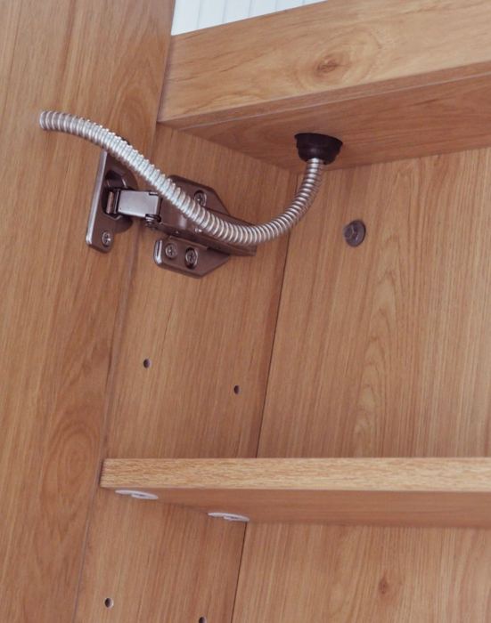 Lexie Ash Brown LED Frontlit Mirror Cabinet