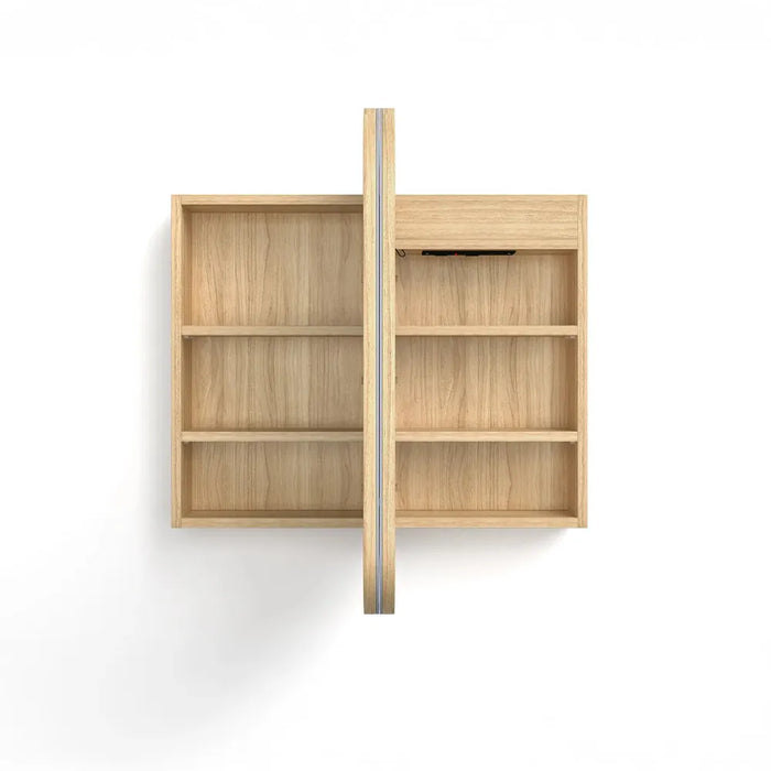 Lucy Woodland Oak LED Shaving Cabinet 2-door