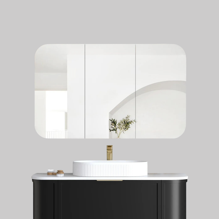 Lucy Black Oak 3-Door Shaving Cabinet