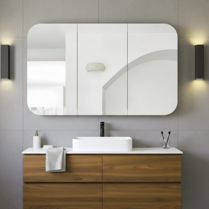 Lucy Woodland Oak Shaving Mirror Cabinet 3-door