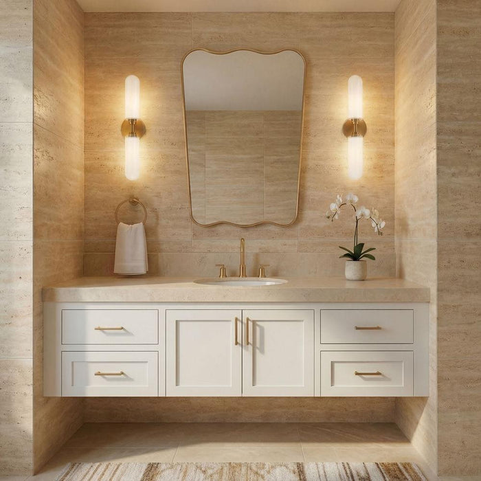 Lunara Scalloped Gold Wall Mirror