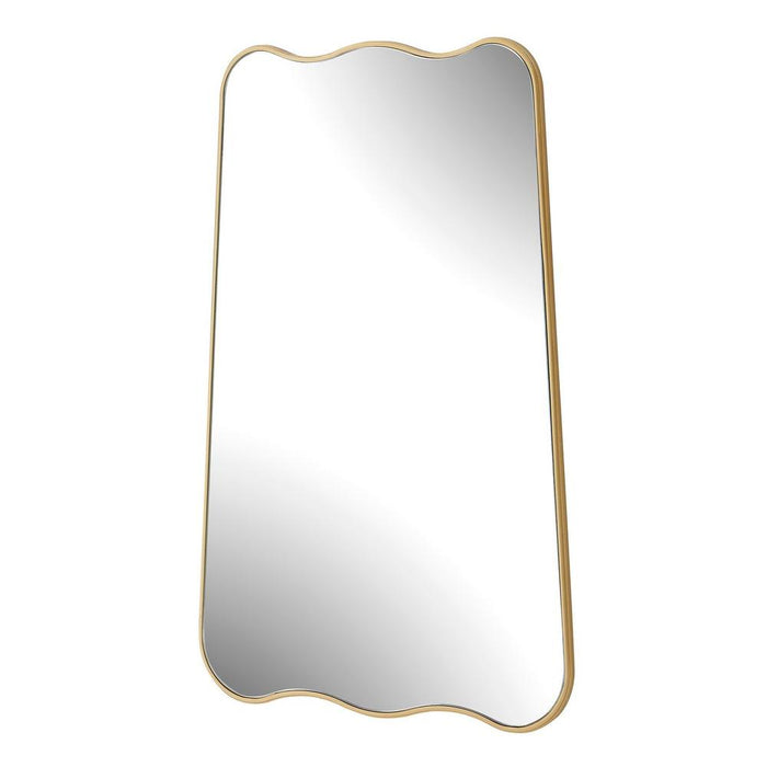Lunara Scalloped Gold Wall Mirror