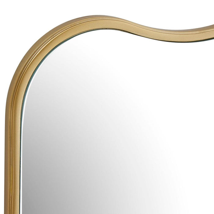 Lunara Scalloped Gold Wall Mirror