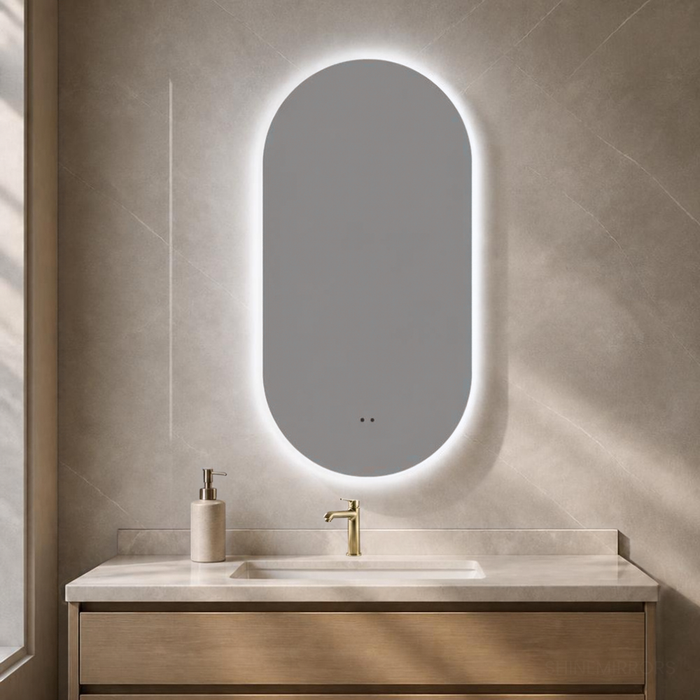 Lynzee Pill Backlit LED Frameless Bathroom Mirror