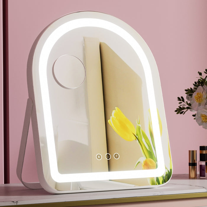 Zaira LED Arch Vanity Mirror with 5x Magnification Mirror