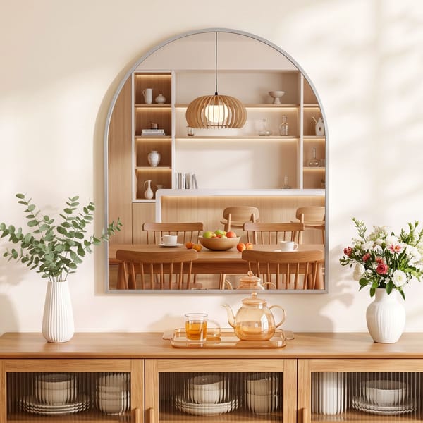 Brooke Silver Arch Wall Mirror
