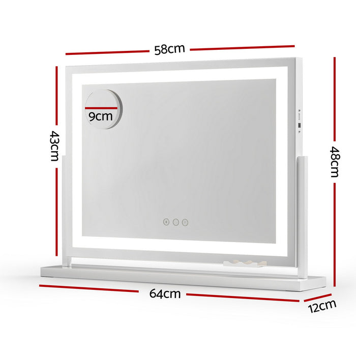 Dahlia LED Vanity Mirror with 10x Magnification Mirror