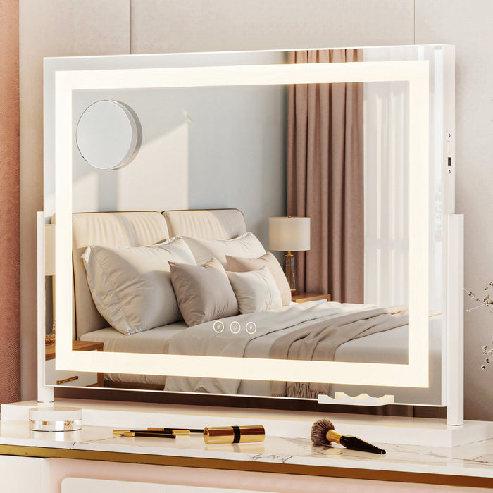 Dahlia LED Vanity Mirror with 10x Magnification Mirror