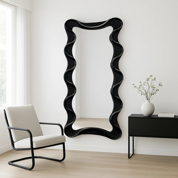 Perla Full Length Black Wall Mirror