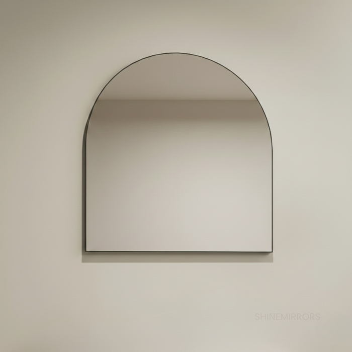 Malvin Arched Black Framed Wall Mirror