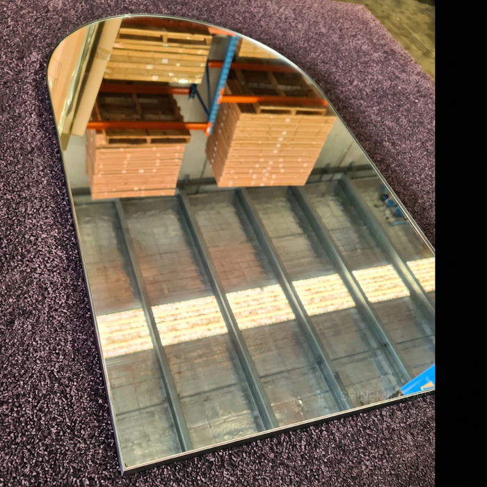 Malvin Arched Brushed Nickel Framed Wall Mirror