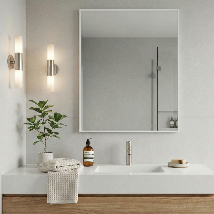 Margaux Rectangular White Framed Mirror