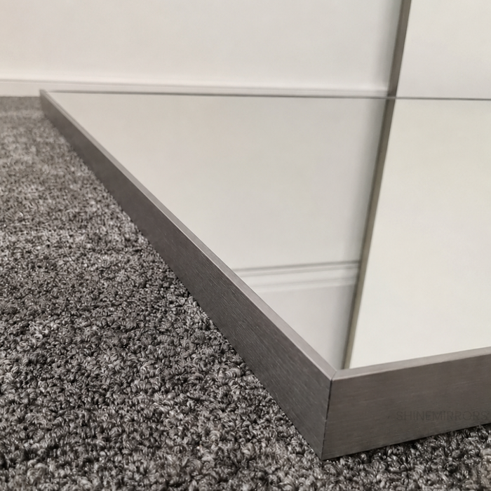 Marloe Framed Rectangle Wall Mirror Brushed Nickel