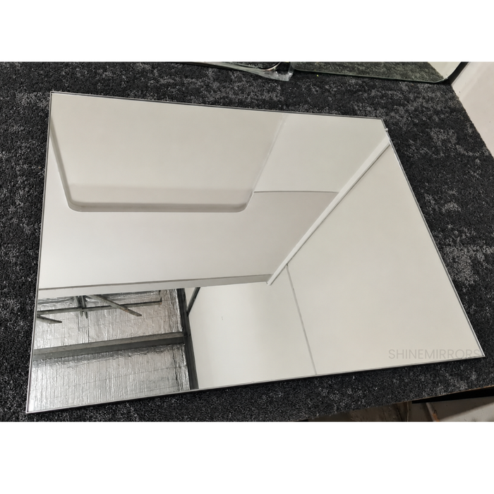 Marloe Framed Rectangle Wall Mirror Brushed Nickel