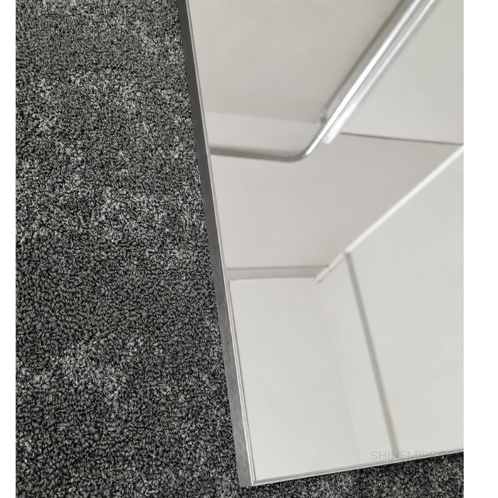 Marloe Framed Rectangle Wall Mirror Brushed Nickel
