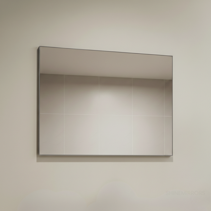Marloe Framed Rectangle Wall Mirror Brushed Nickel
