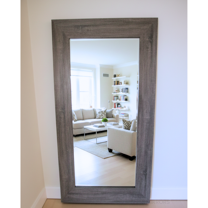 Marto Rustic Brown Wooden Wall Mirror