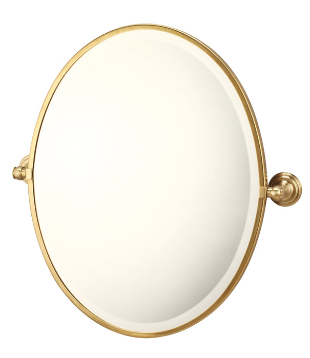 Matilda Brushed Brass Oval Pivot Wall Mirror