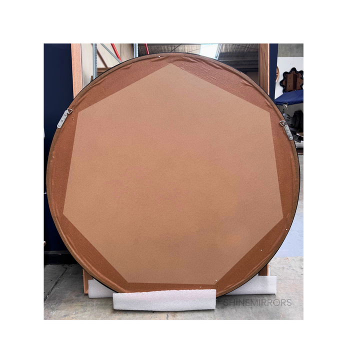 Merindah Oak Round Wall Mirror