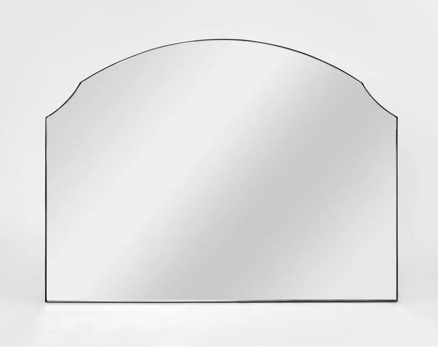 Manny Iron Mantel Black Wall Mirror