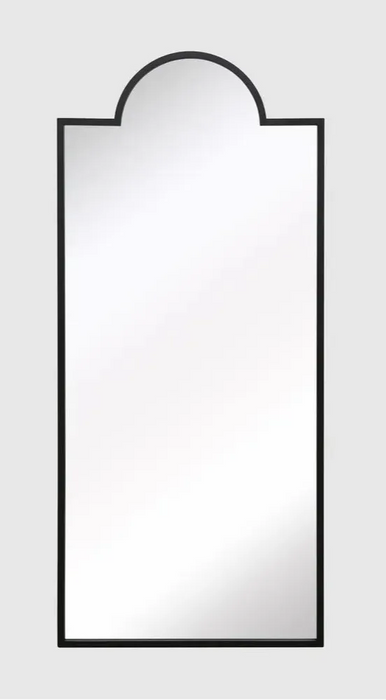 Mylene Outdoor Black Iron Mirror