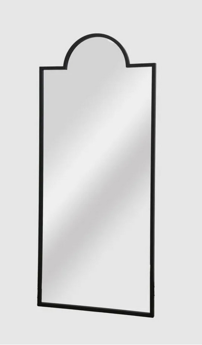 Mylene Outdoor Black Iron Mirror