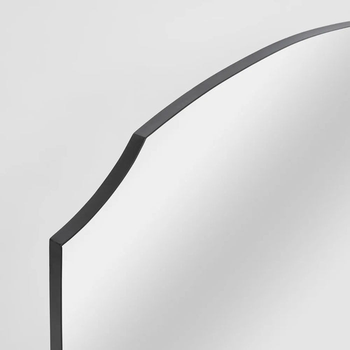 Manny Iron Mantel Black Wall Mirror