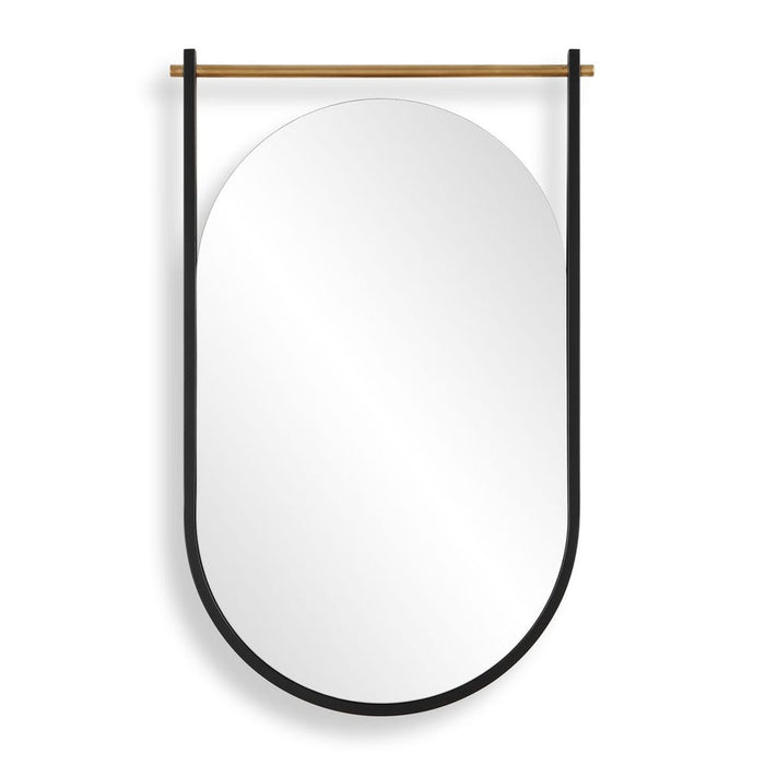 Regine Black Oval Frame Wall Mirror