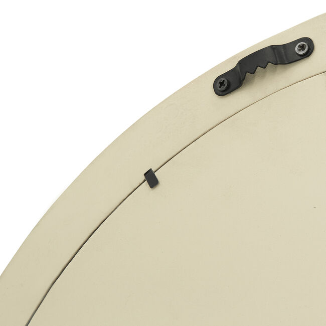 Perci Mango Cream Wood Round Wall Mirror