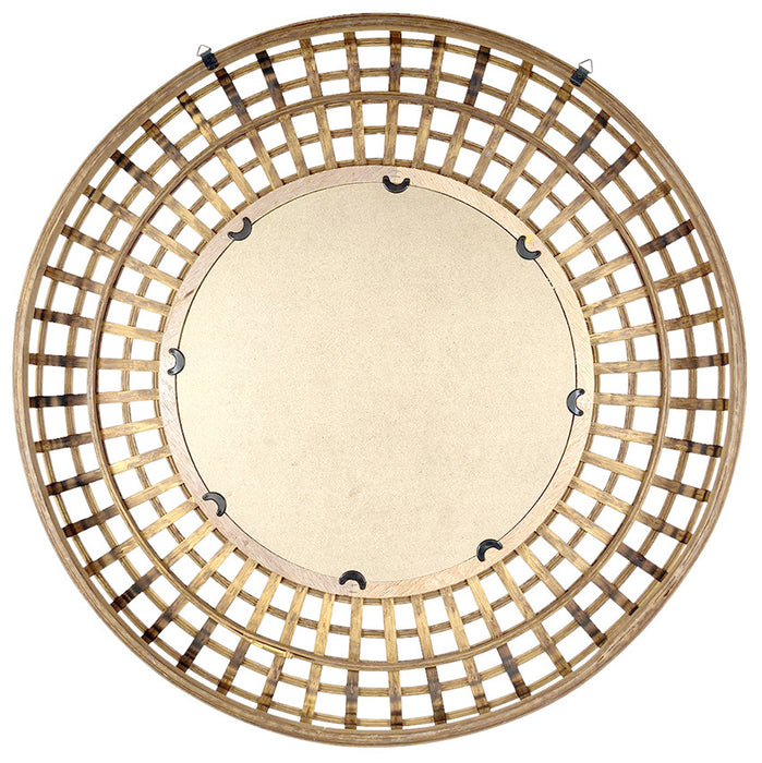 Helen Grid Bamboo & Rattan Wall Mirror