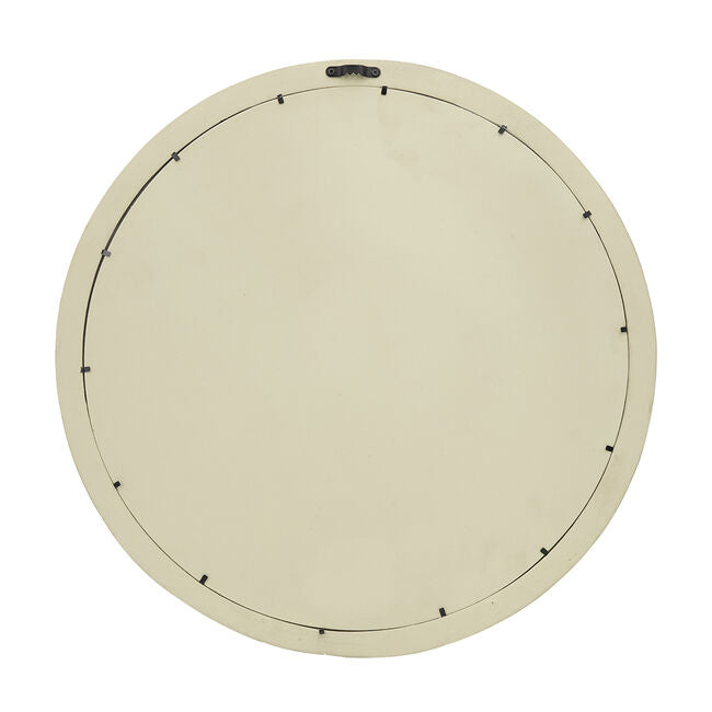 Perci Mango Cream Wood Round Wall Mirror