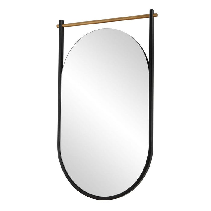 Regine Black Oval Frame Wall Mirror