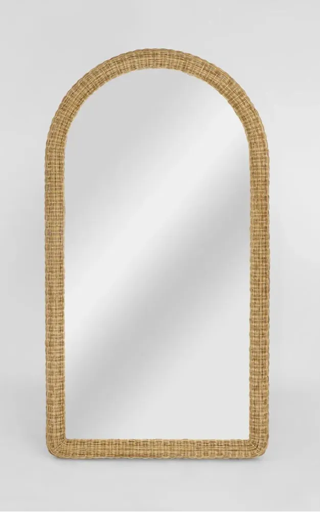 Lloyd Arch Rattan Full Length Mirror — SHINE MIRRORS AUSTRALIA