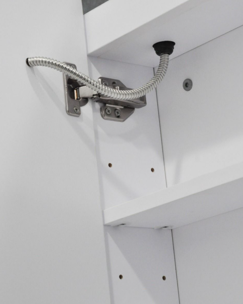 Lexie Matte White LED Frontlit Mirror Cabinet