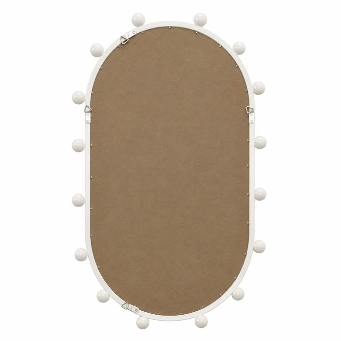Monique White Oval Wall Mirror