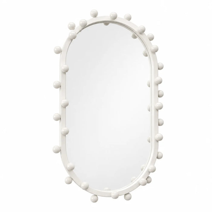 Monique White Oval Wall Mirror