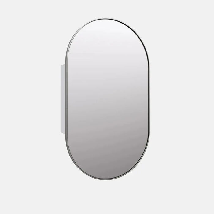 Noella Brushed Nickel Pill Mirror Cabinet