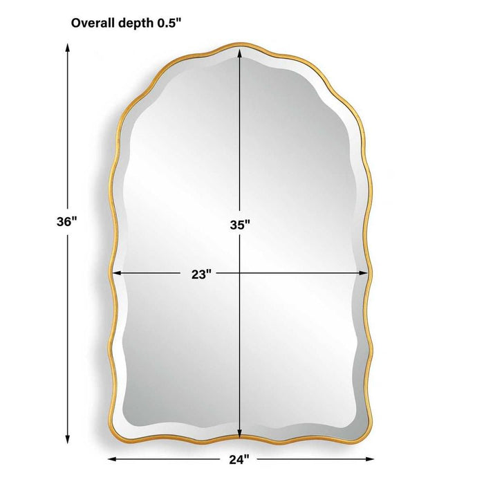 Oaks Gold Arched Wall Mirror